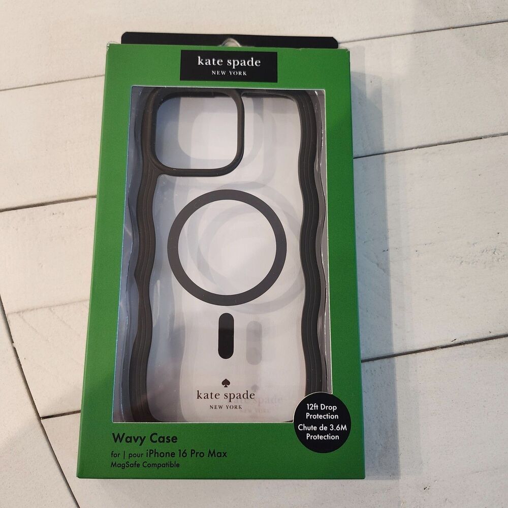 iPhone 16 Pro Max Case Kate Spade w MagSafe Wavy Dark Brown